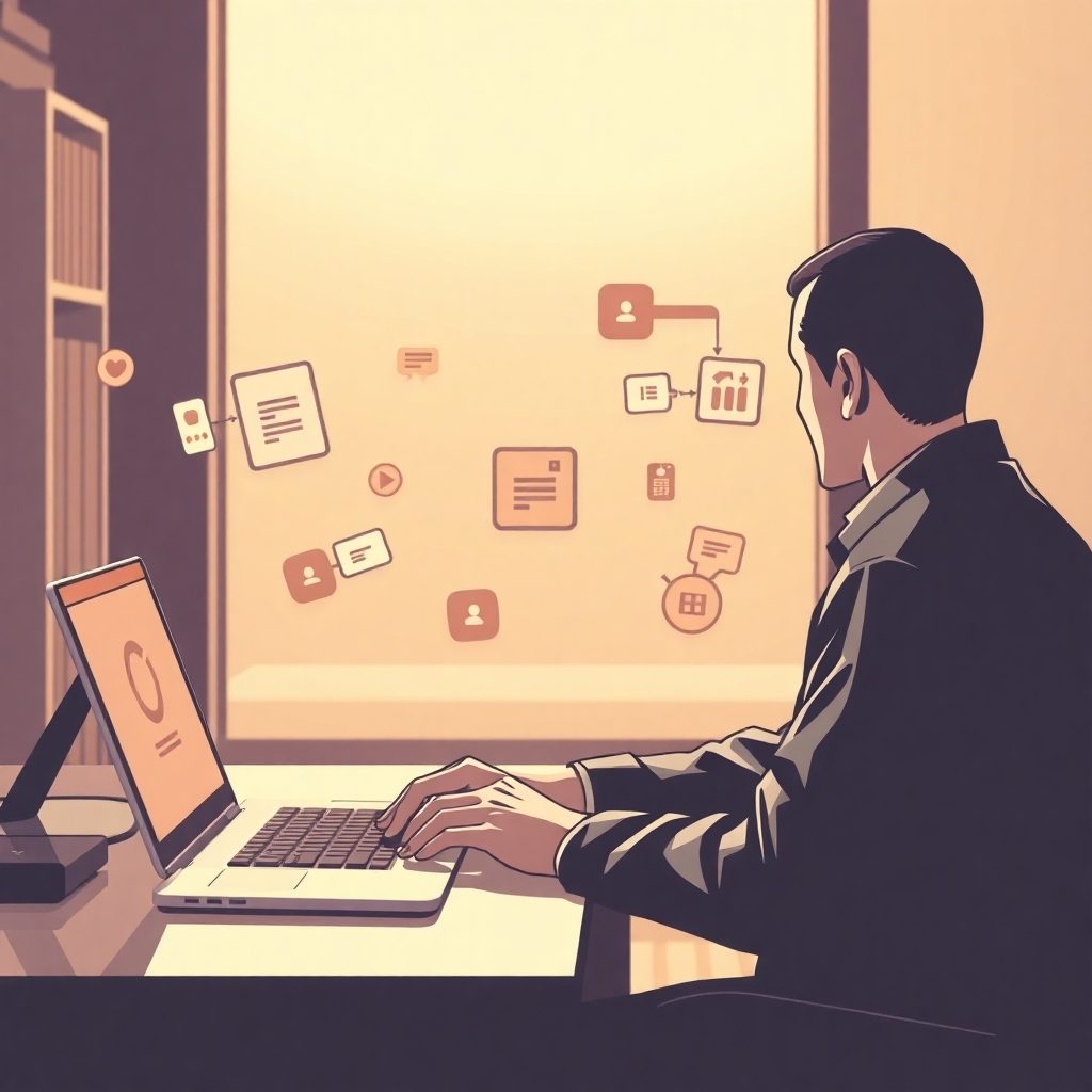 Image depicting web marketing training materials or a classroom setting.