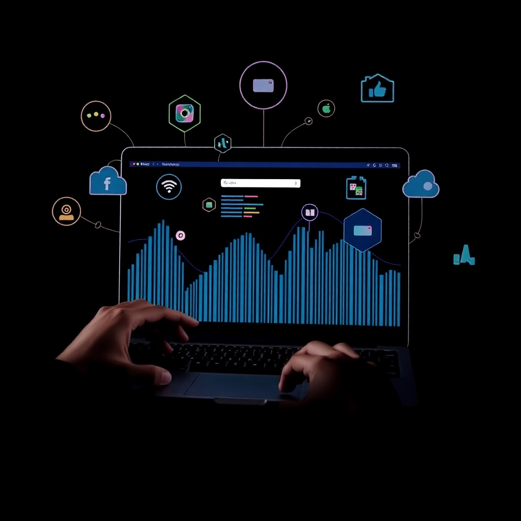 A photorealistic image depicting developers working on a web application, highlighting collaboration, innovation, and efficiency.
