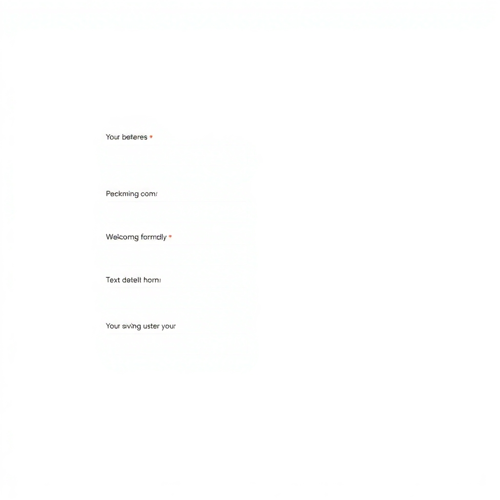 Create a clean and simple 4K image of a digital form with clear prompts and minimal distractions.  Use bright and friendly colors to create a positive and welcoming user experience. The style should be modern and intuitive.