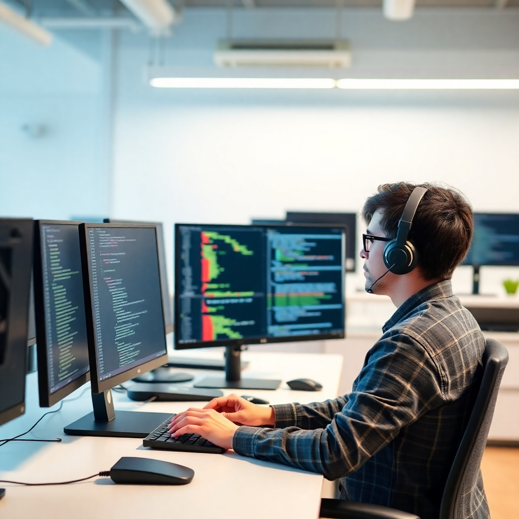 Image: A developer working on a clean, organized codebase, perhaps with a visual representation of modularity and scalability in the background.  Style references include clean office environments. Use a natural lighting. Resolution: 4K.