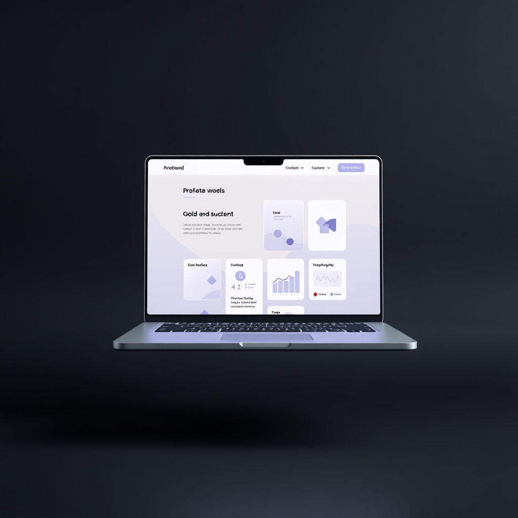 Premium website mockup on a laptop