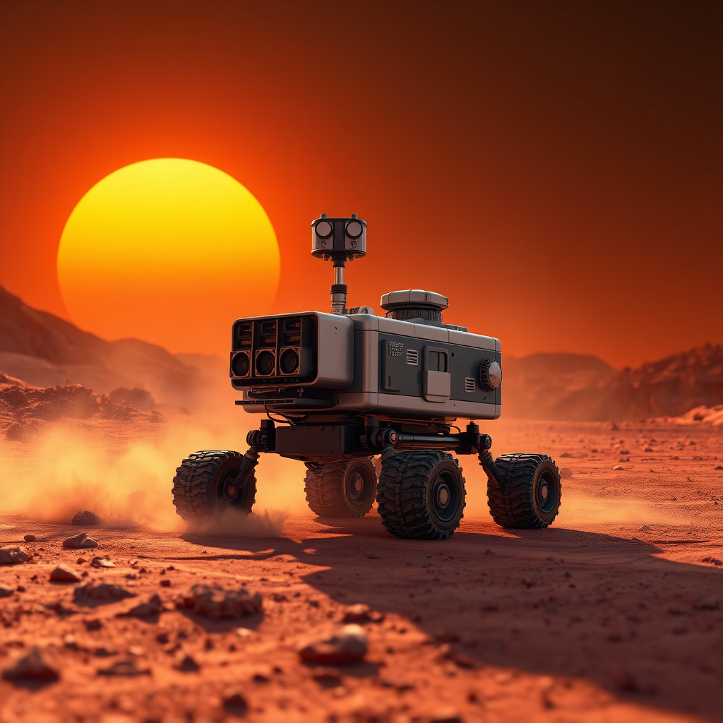 Mars rover render
