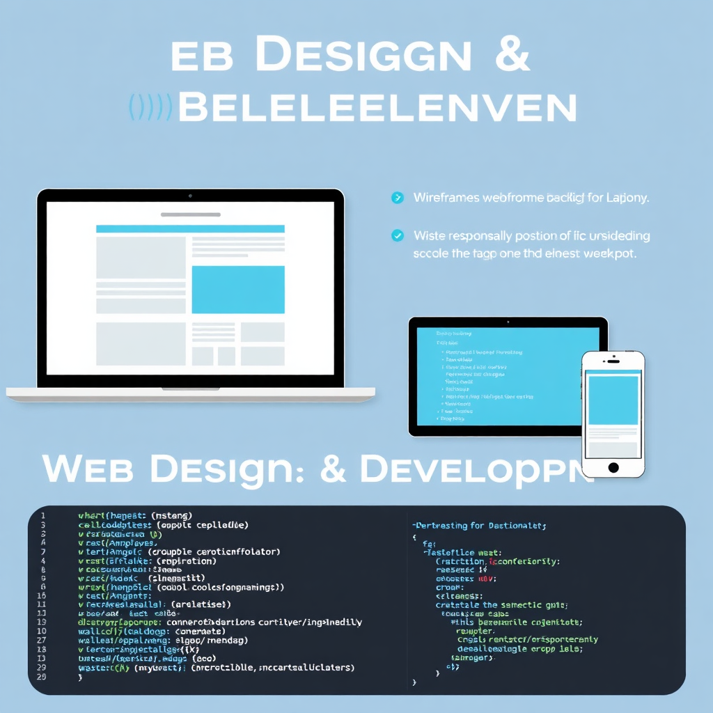 Web design and development graphic