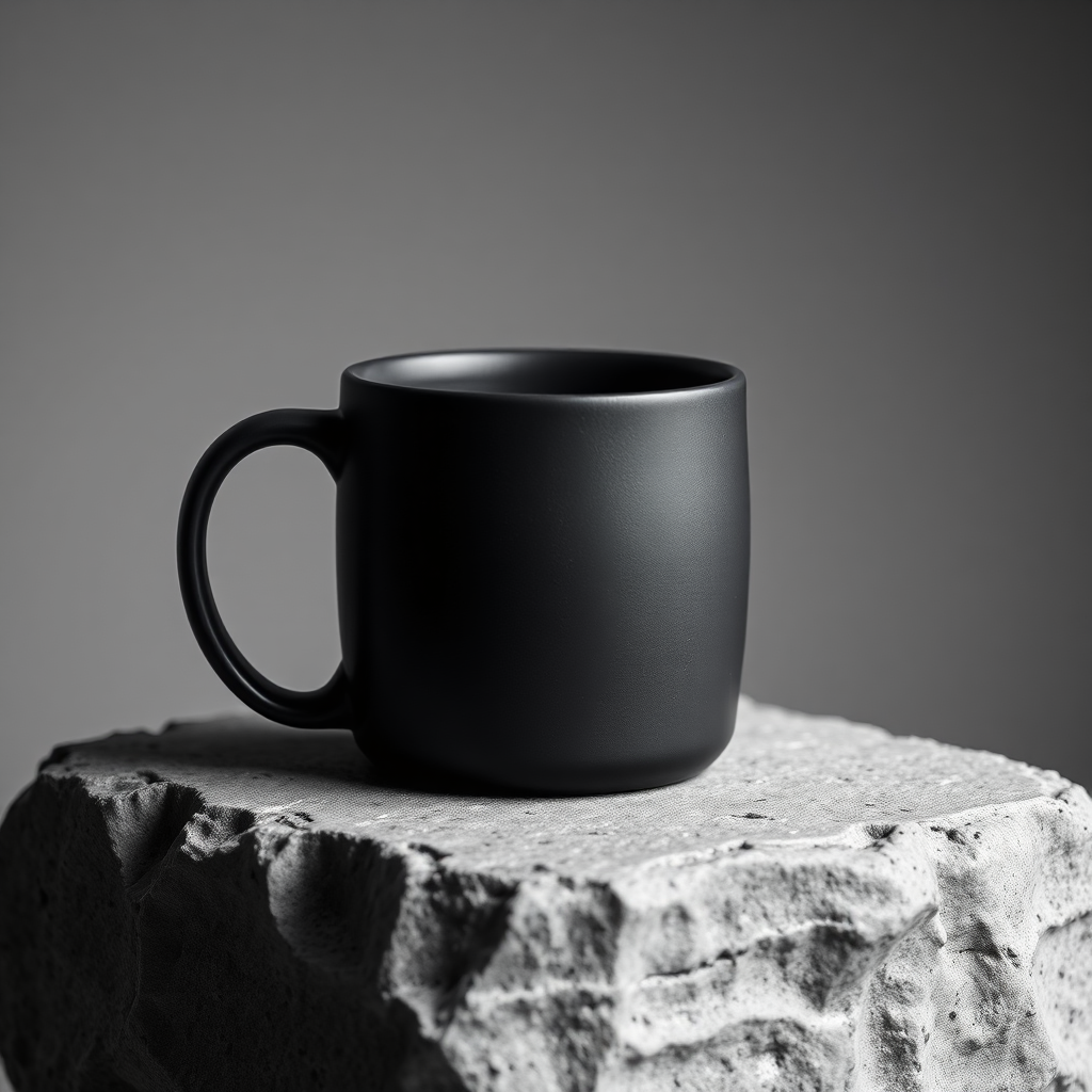 Matte Black Ceramic Mug