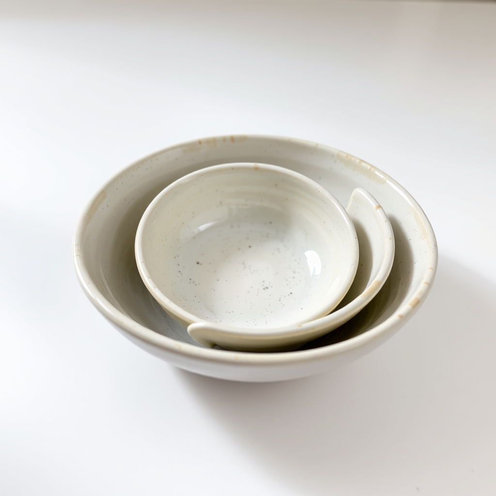 Speckled ceramic nesting bowls