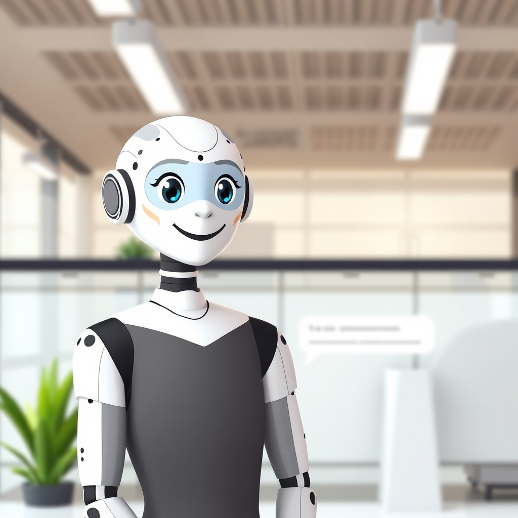 AI assistant avatar in a chat window