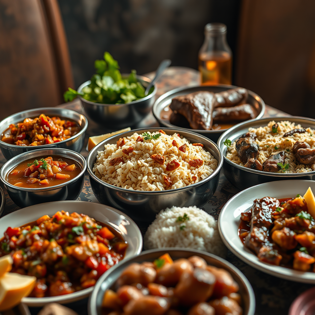 Variety of Nigerian dishes