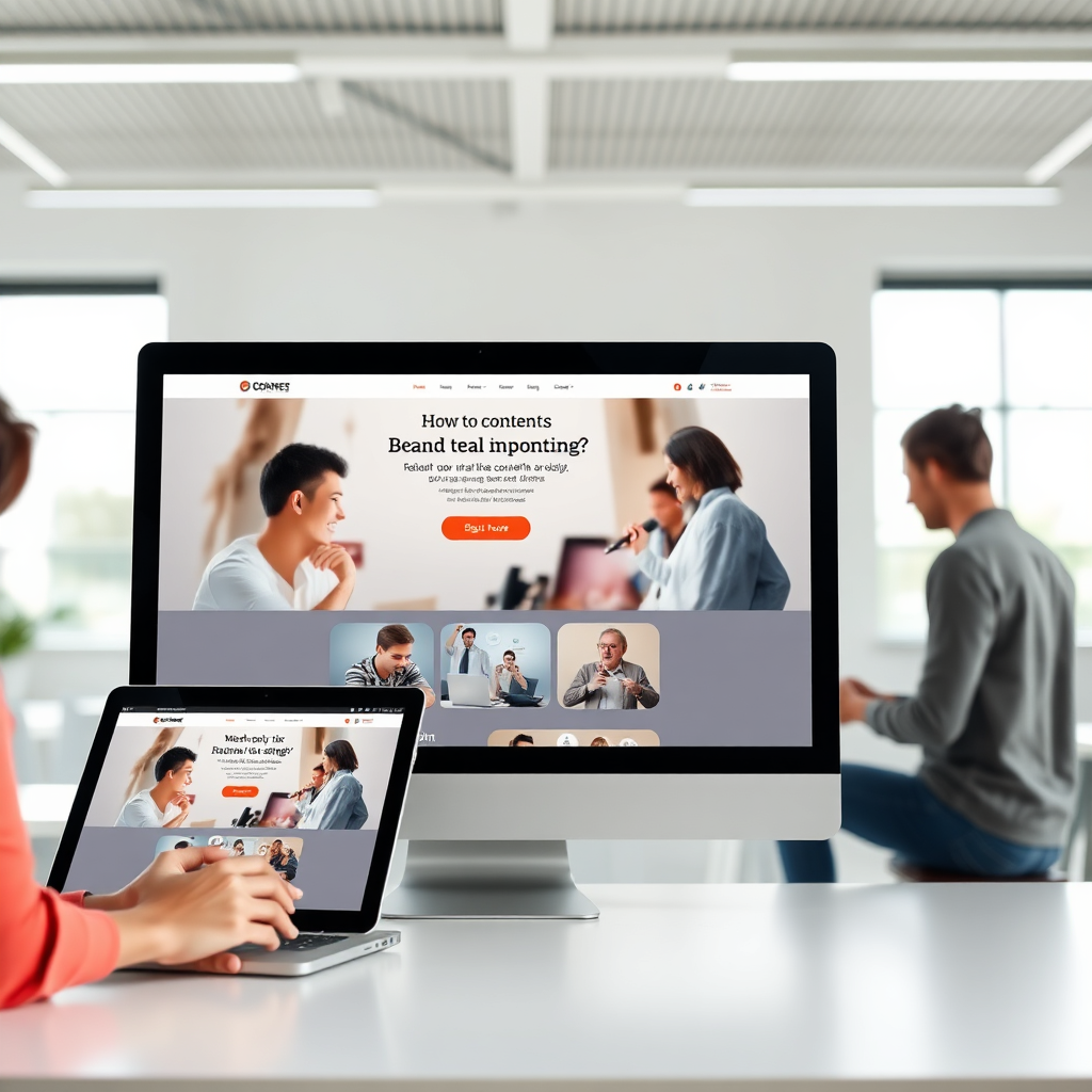 A website adapting its content to different devices