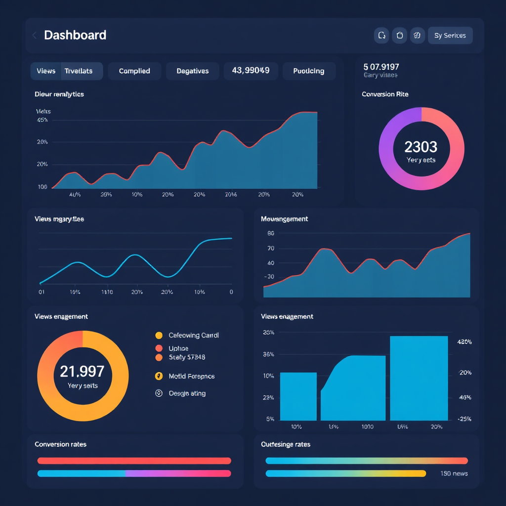 Create a dashboard with graphs and charts