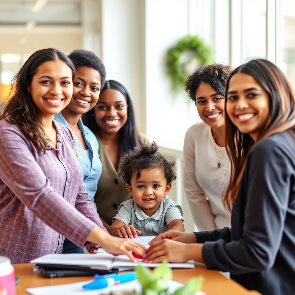 Diverse group of educators
