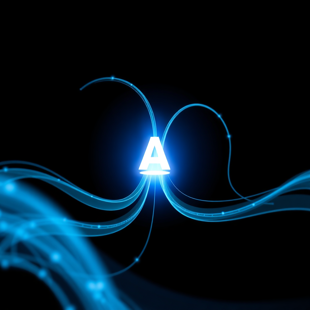 Abstract AI sales funnel visualization