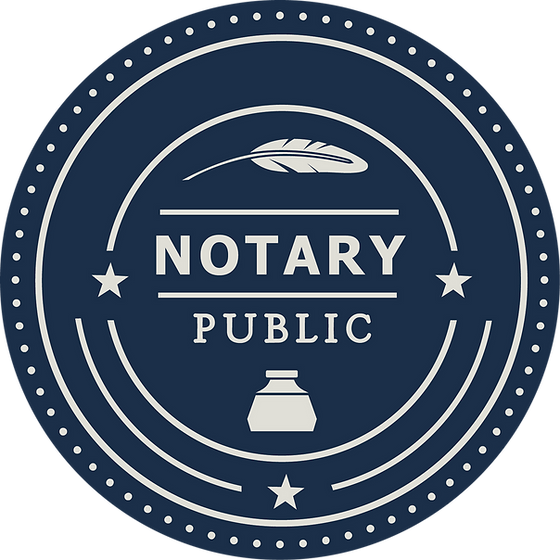 A close-up shot of a notary stamp on a document, symbolizing precision and professionalism. The image must convey a sense of trust, reliability and accuracy. The background should be subdued to highlight the focus on precision.