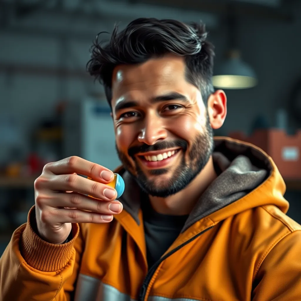 A photorealistic image of a customer showcasing a tangible result of using a product or service. The image should be clear, high-quality, and visually appealing, demonstrating the product's effectiveness and the customer's satisfaction. The background should be relevant to the product or service being featured.