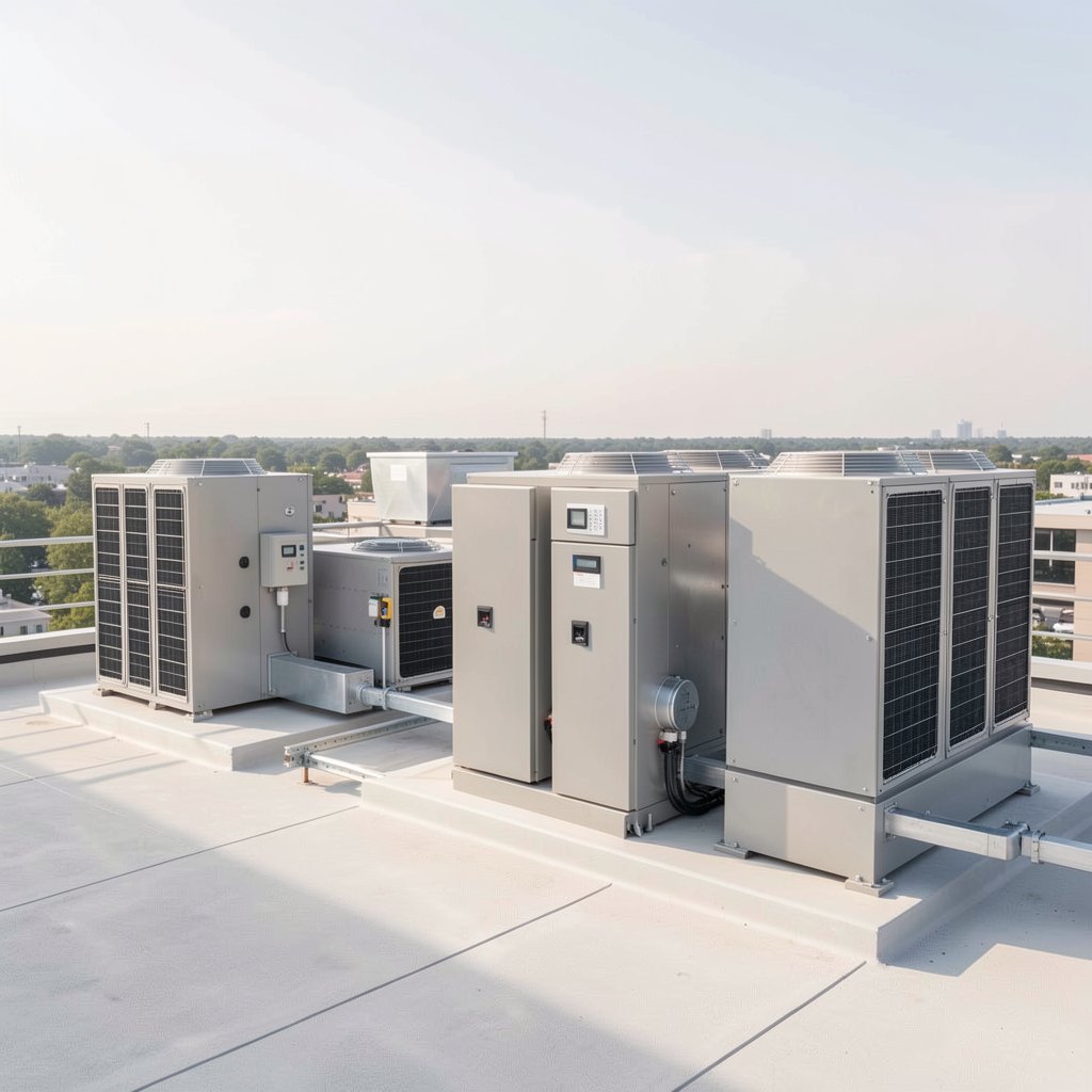 Commercial rooftop HVAC equipment
