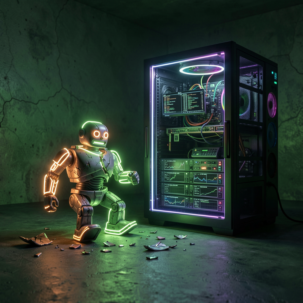 Inefficient AI toys vs professional trading servers