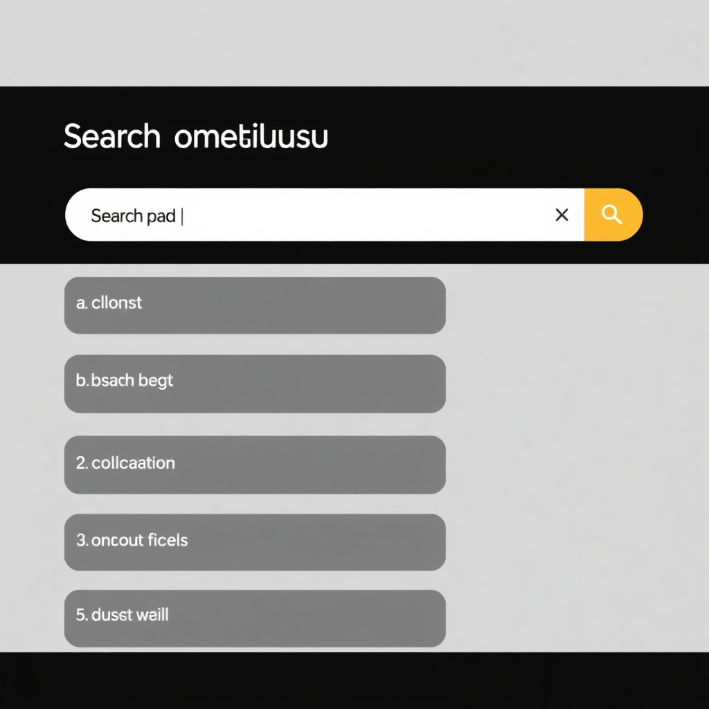 Advanced search interface