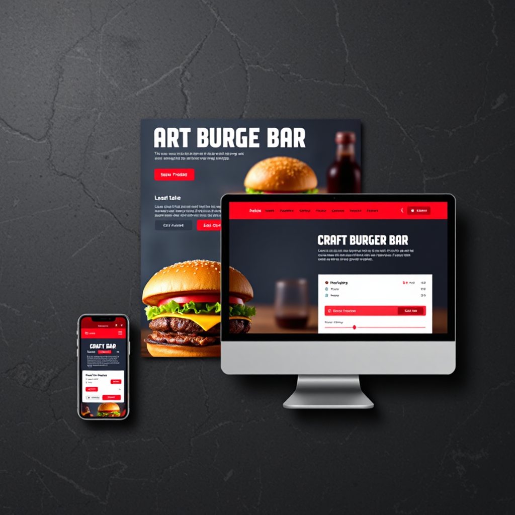 Craft burger bar website