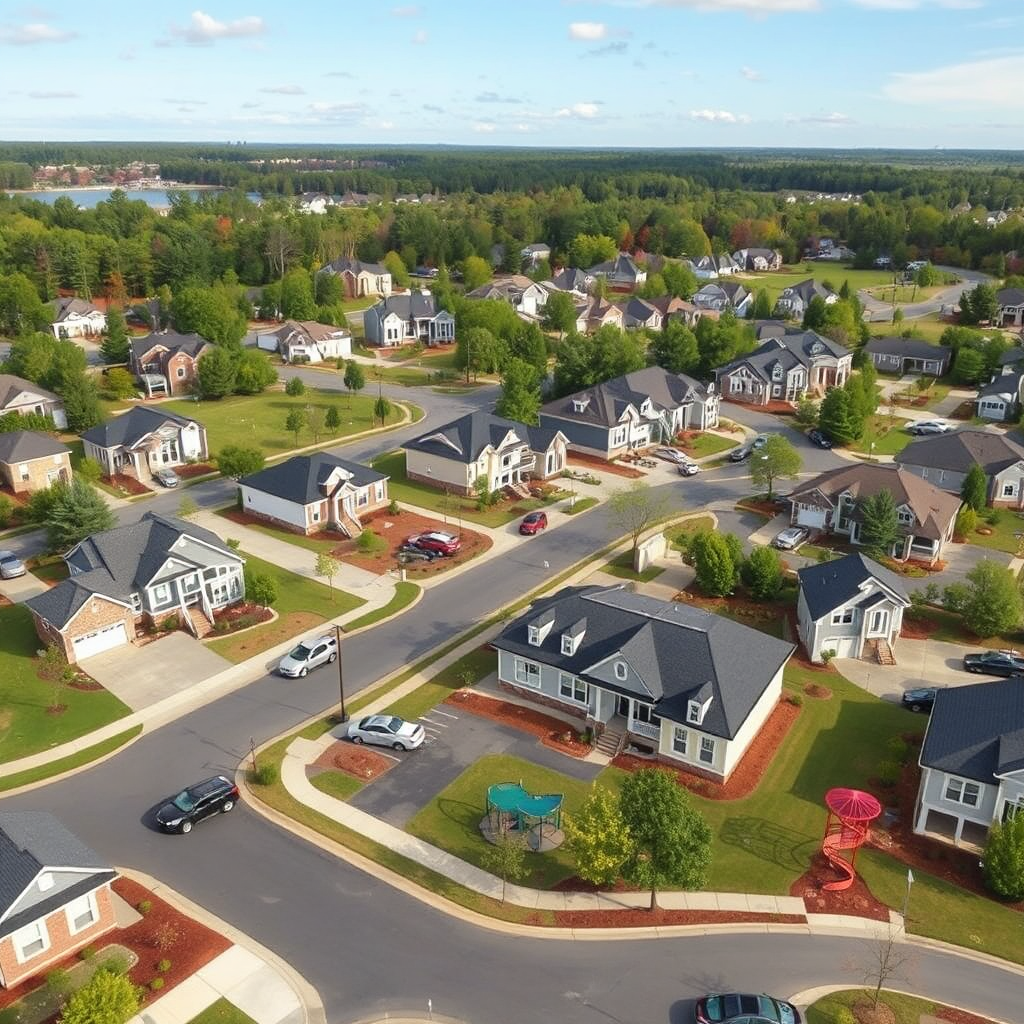 Suburban family neighborhood