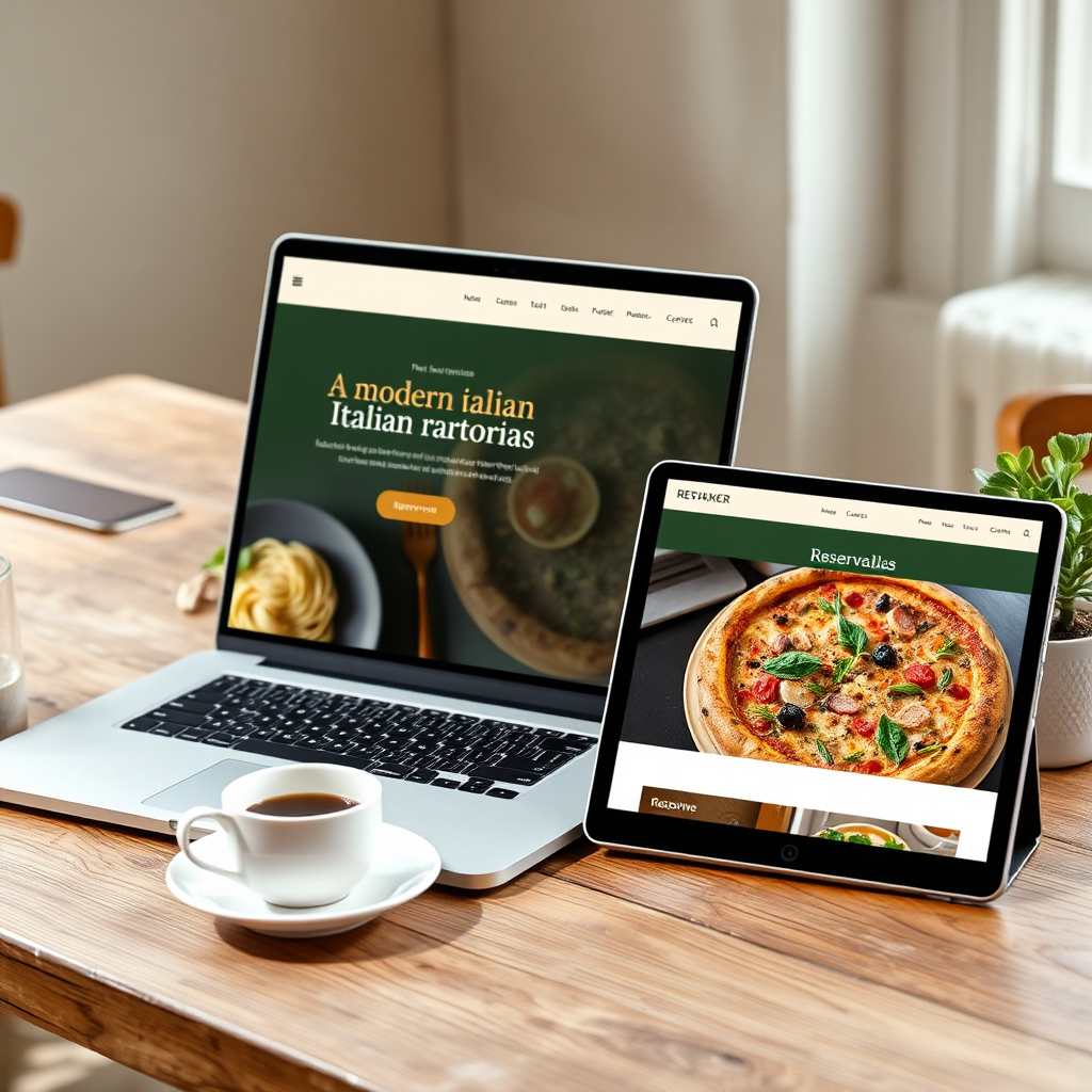 Modern Italian restaurant website