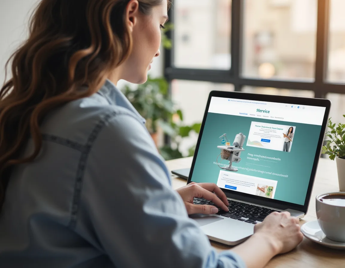 Home service website being optimized with clear page structure, service content, and contact form.