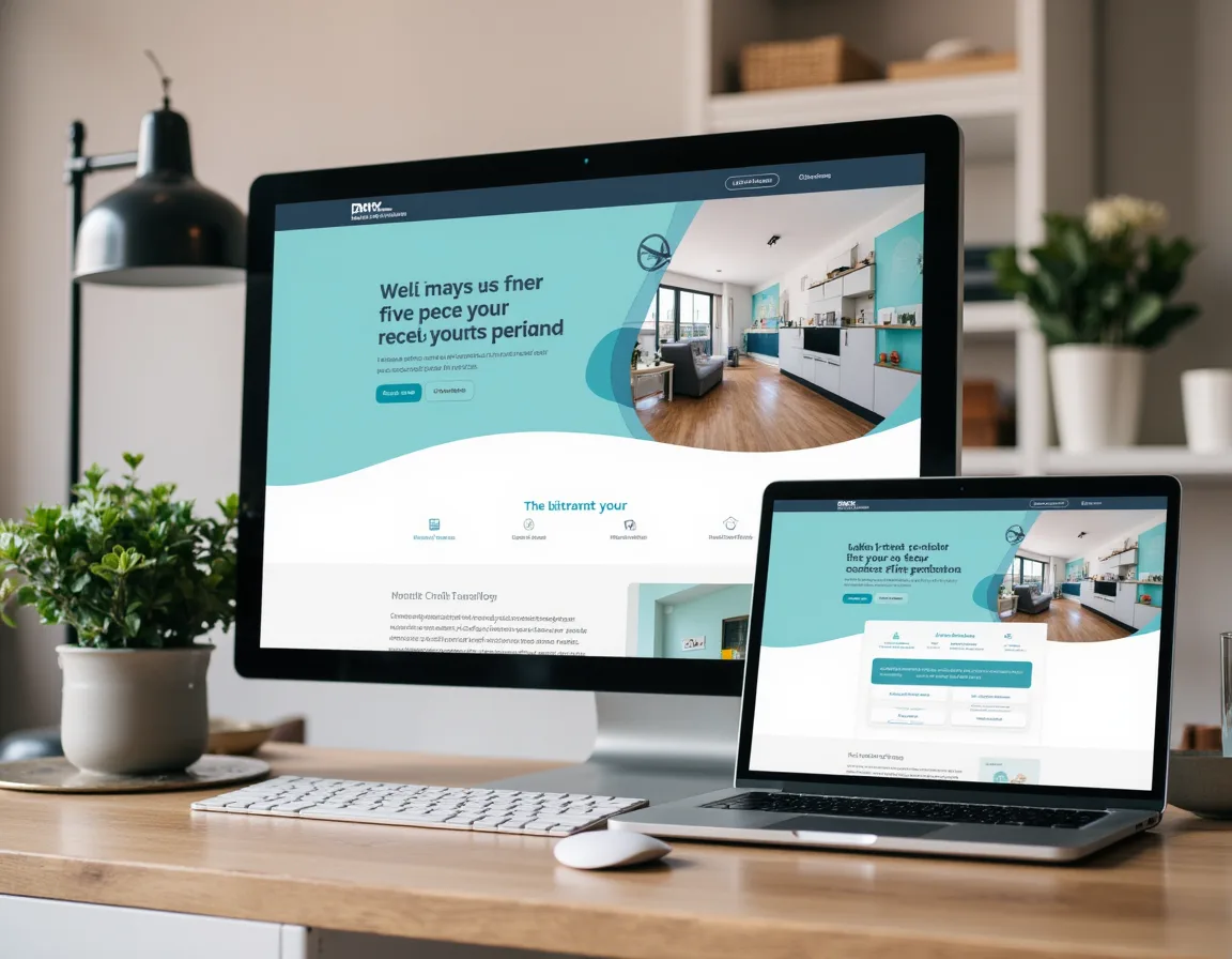 Website chatbot prompt inviting a home service visitor to ask a question or request help.