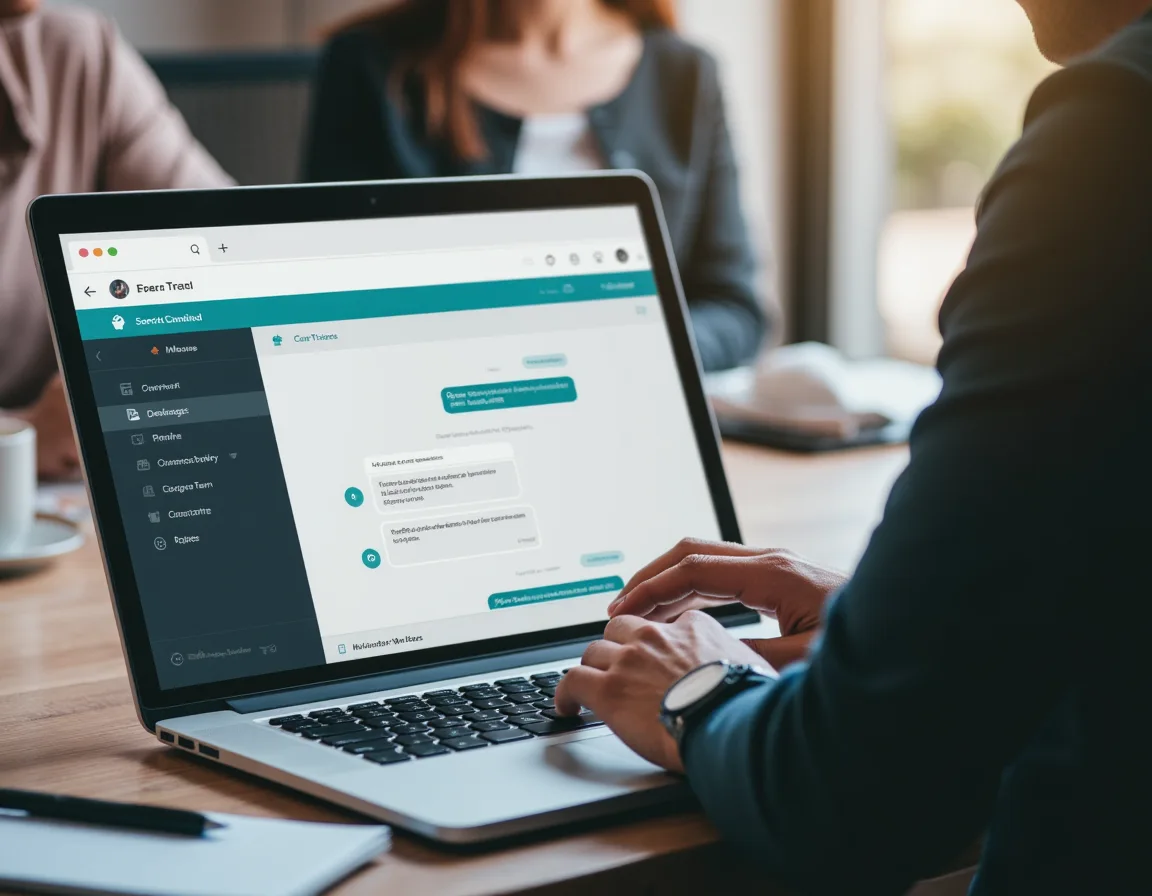 AI chatbot routing a home service inquiry to a live team member for follow-up.