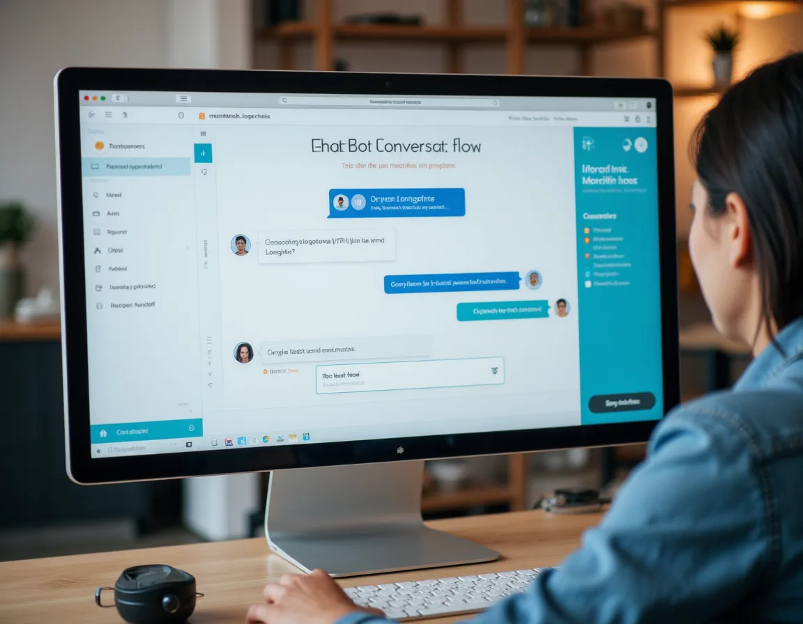 Building an AI chatbot conversation flow for home service lead capture and appointment requests.
