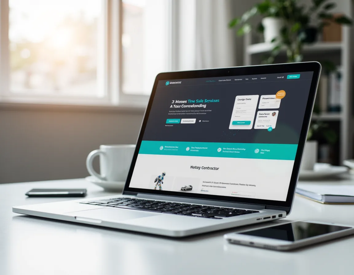 Home service website with clear call-to-action buttons for calls and estimate requests.