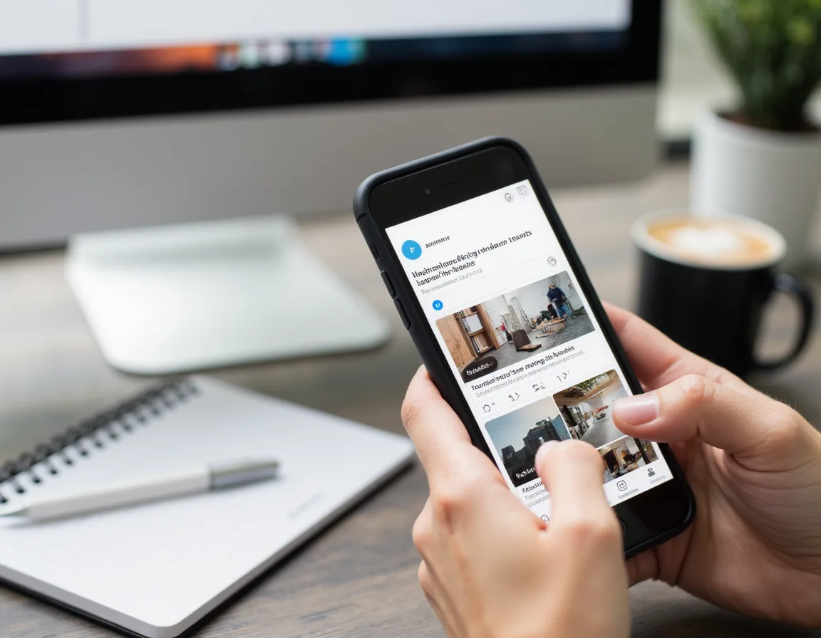 Social media content planning for home service business marketing.