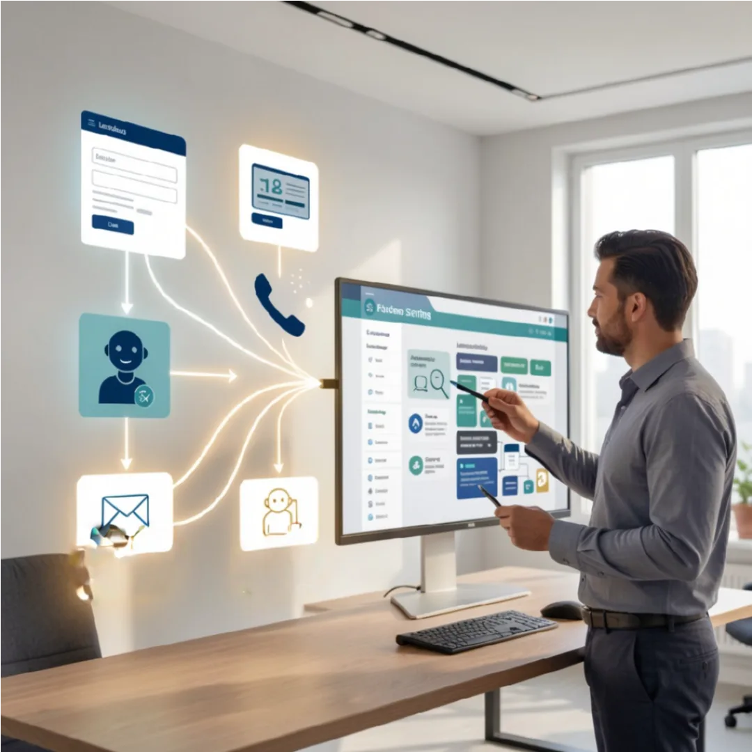 Marketing expert reviewing crm automations
