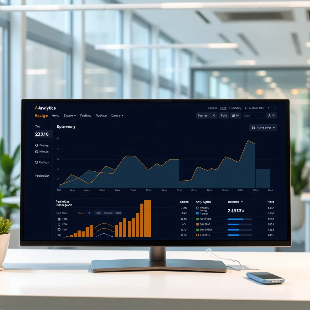 dashboard showing data analytics
