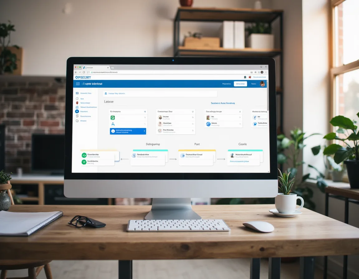 CRM dashboard showing plumbing leads moving through follow-up stages with phone and message notifications.