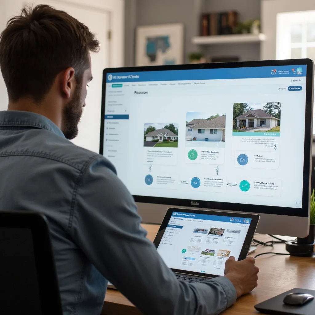 Roofing company using CRM automation and AI chat support to track leads and guide homeowners toward estimate requests.