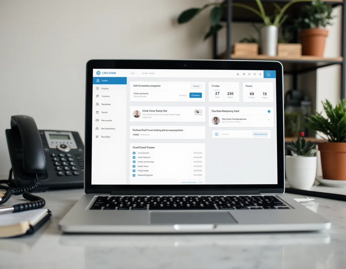 CRM dashboard showing lead capture and follow-up automation for a home improvement company.