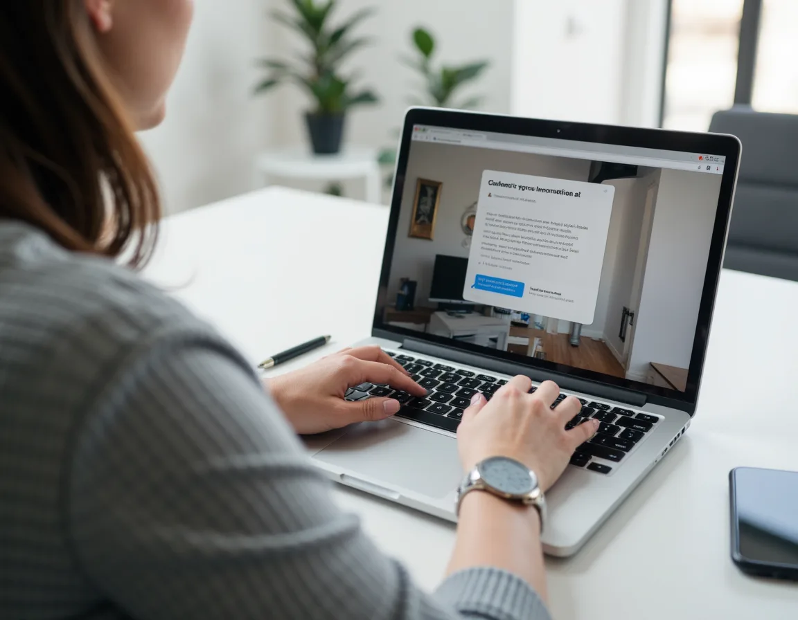 AI chatbot on a home improvement company website helping a homeowner request service.