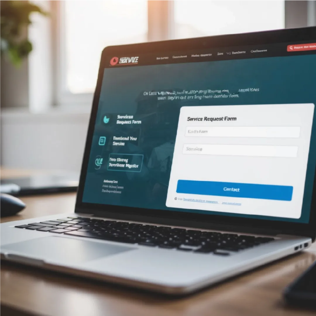 Local service business website with a clear request form and call-to-action designed to turn visitors into service requests.