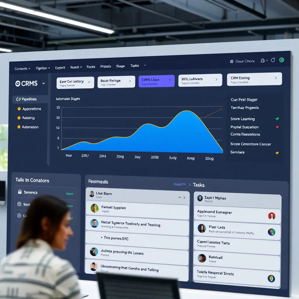 image showing a crm pipeline automation organizing a service sales team