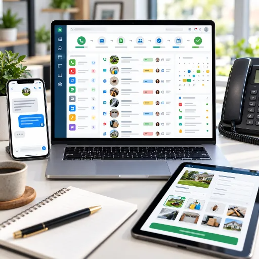 CRM dashboard showing calls, forms, chat messages, and appointments organized into one automated follow-up system.