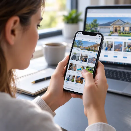 Mobile visitor struggling with a home service website that is not optimized for phones.