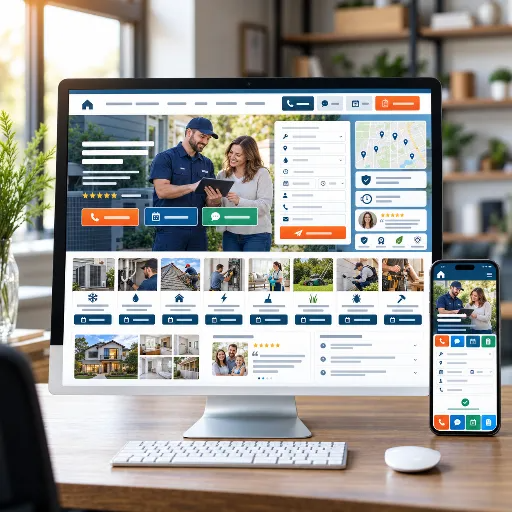 Home service website with strong calls to action for booking and estimate requests.
