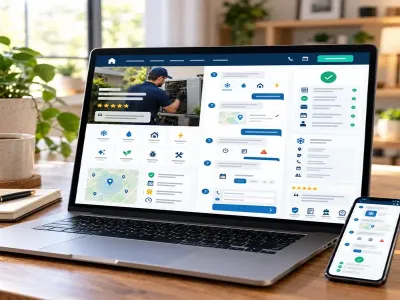 Home service website with chatbot lead form helping visitors submit inquiries quickly.