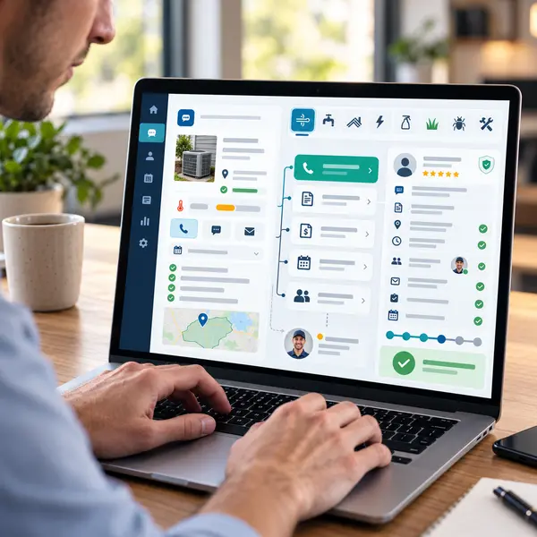 Chatbot leads being routed to calls, forms, estimate requests, appointments, and CRM follow-up.
