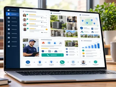 Customer review dashboard showing trust signals and reputation opportunities for a home service company.