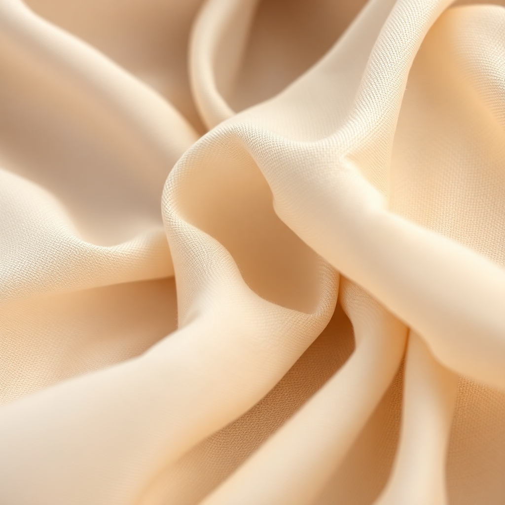 A close-up, photorealistic image highlighting the textures and details of various kurti and palazzo fabrics (silk, cotton, linen). Focus on the weave, embroidery, and drape of the fabrics. Soft, diffused lighting enhances the subtle details. The camera angle is very close, almost macro, capturing the intricate beauty of the textiles. The overall feel is luxurious and tactile, emphasizing the quality of the materials.