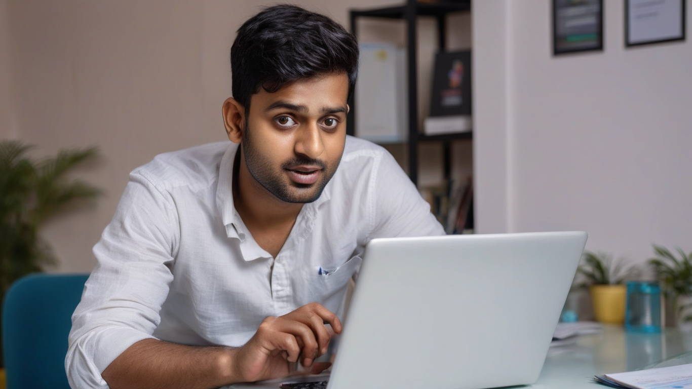 A photorealistic, ultra-high definition (8K) image depicting a modern, minimalist e-commerce website displayed on a sleek MacBook Pro. The website showcases high-quality product photography of handcrafted jewelry and apparel. Soft, diffused lighting illuminates the scene, creating a clean and sophisticated mood. The color palette features warm neutrals, punctuated by the rich jewel tones of the products. The camera angle is a slightly elevated perspective, focusing on the website's design and user interface. Textures are smooth and polished, emphasizing the quality of the products and the website's design.  Environmental elements include a minimalist, modern workspace setting with a few subtle, carefully chosen background elements to avoid distraction. Props include a stylish pen and notebook near the laptop. The style should be inspired by the clean, modern aesthetic of Apple product photography. The overall mood should be one of sophistication, professionalism, and high-quality craftsmanship.