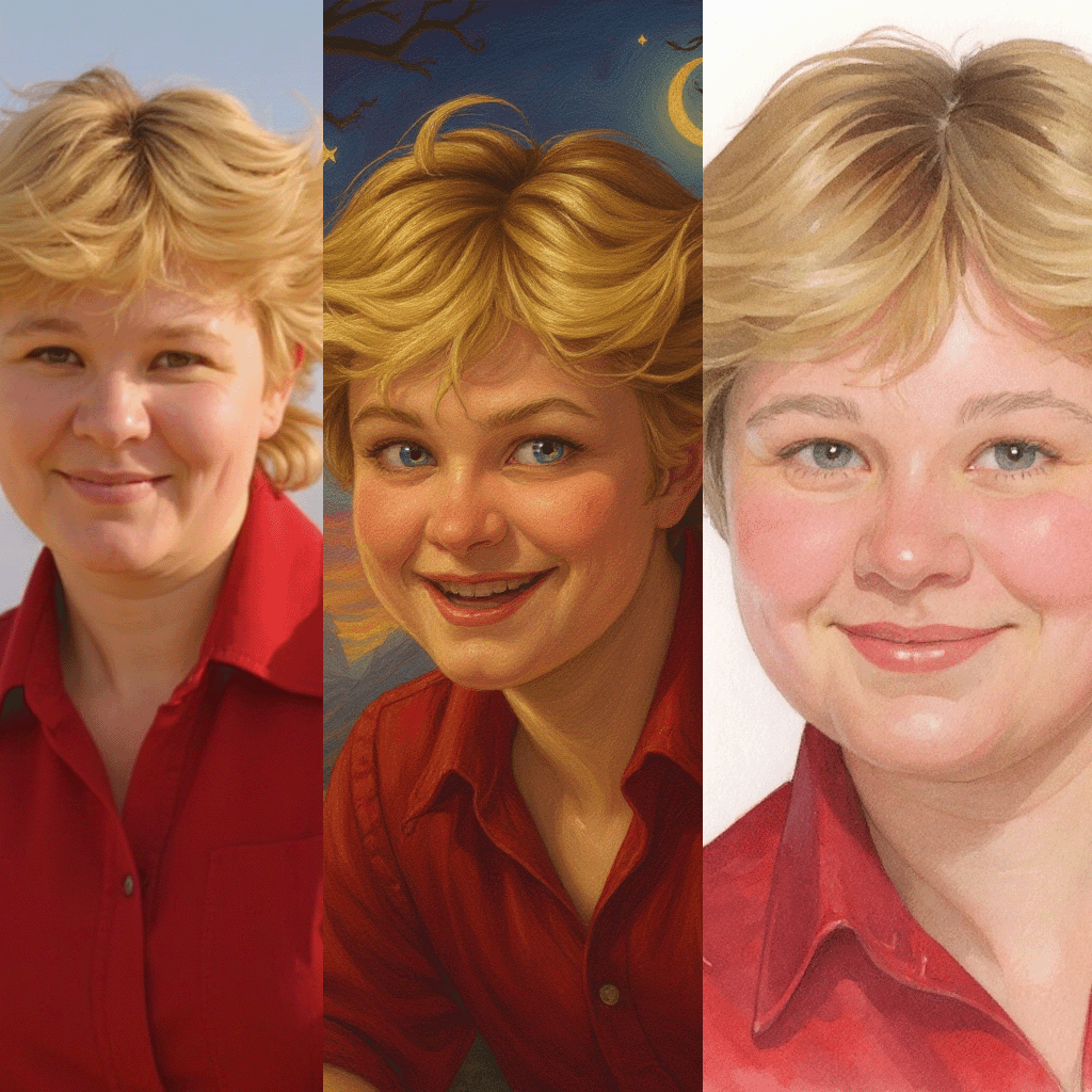 A split image showing a faded, blurry old photo on the left, and a restored version of the photo on the right, with sharp details and bright colors. The restored image should have a warm, nostalgic glow.