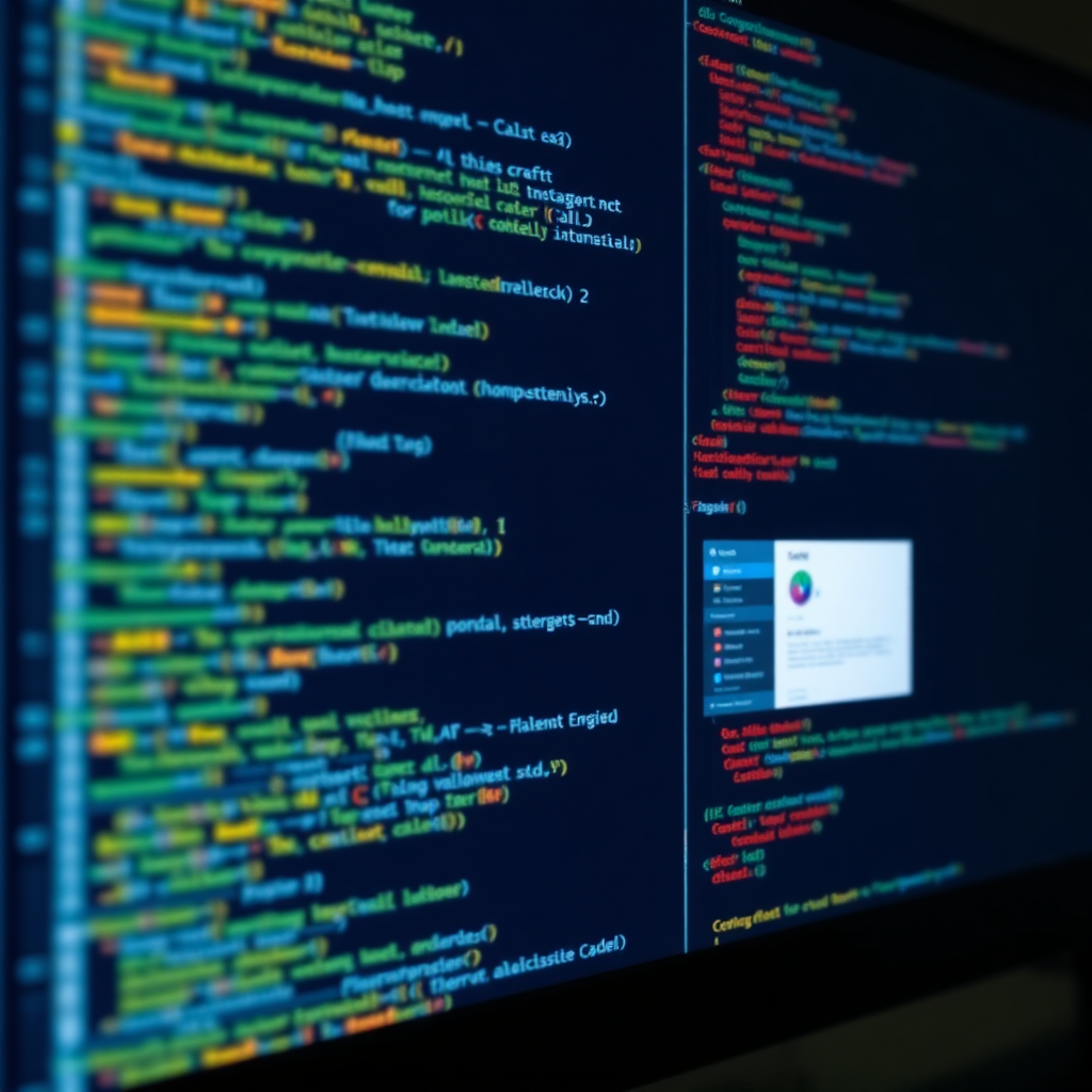 An image showing a computer screen with lines of code fading away, replaced by a user-friendly drag-and-drop interface. The transformation represents the ease of use of Clicksites AI. The color palette is bright and positive. Technical specs: 4K resolution, focus on the transition from code to user interface.