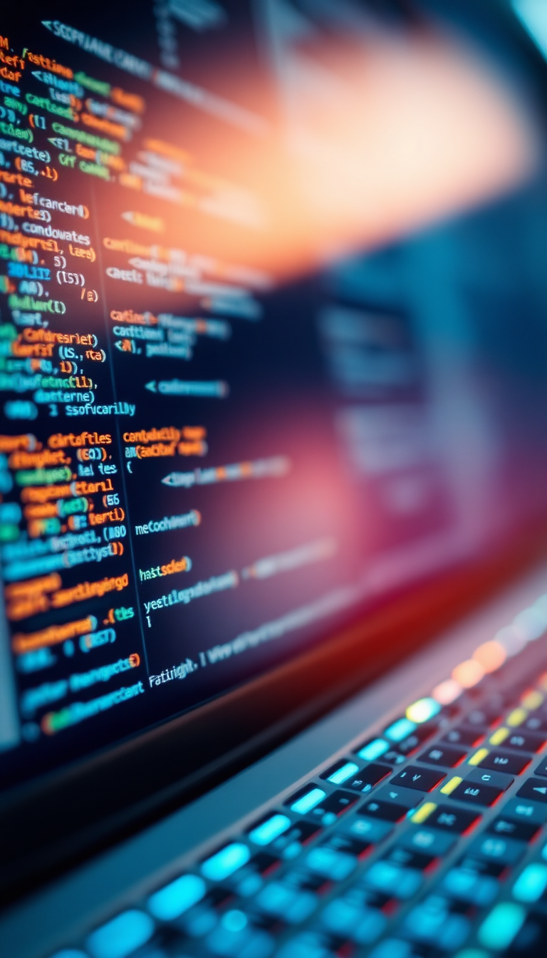 A photorealistic image of a user interacting with an AI assistant on their computer screen. The AI assistant is depicted as a friendly and helpful avatar offering suggestions and guidance for website design. The setting is a comfortable home office. Technical specs: 4K resolution, focus on the interaction between the user and the AI.