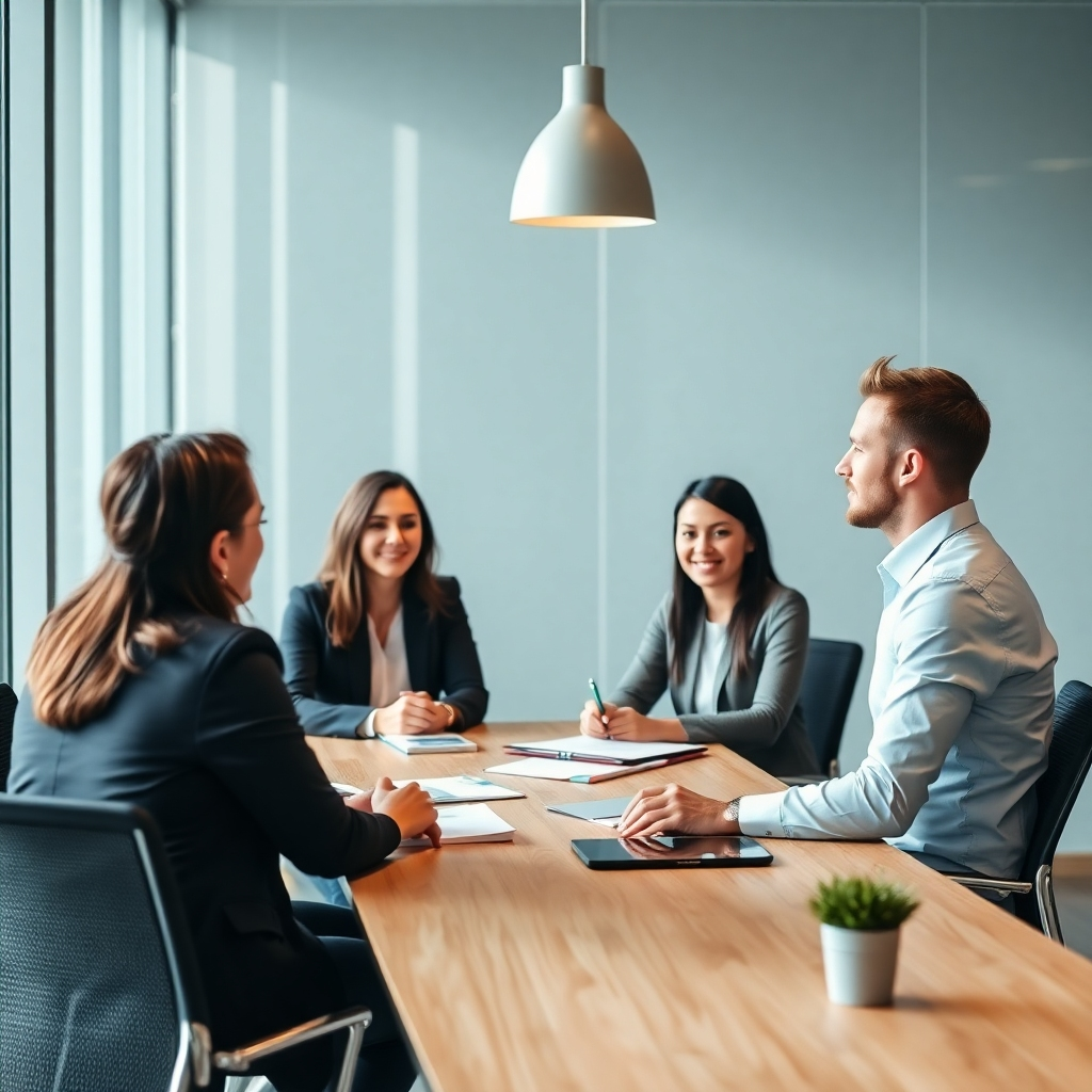 An image showing a consultation between a client and a tax professional, emphasizing trust and expertise.  Include elements that subtly showcase the professional nature of the interaction.  Use clean, professional lighting and a color palette that promotes trust and confidence.