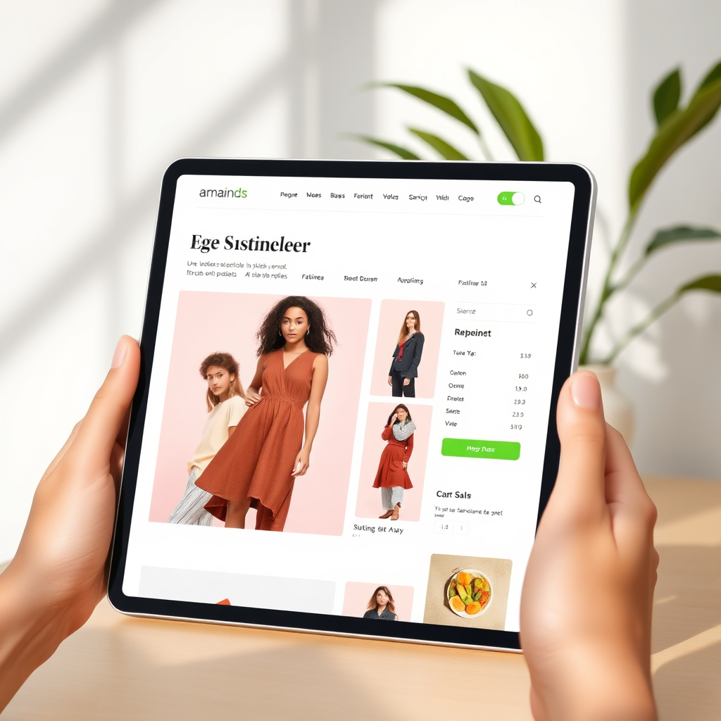 Sustainable fashion e-commerce website